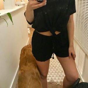 Black lounge beach shorts